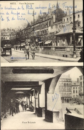 Metz moselle place - ak, moselle,