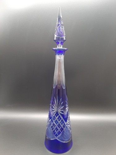 Karaffe kristallglas blau - karaffe,