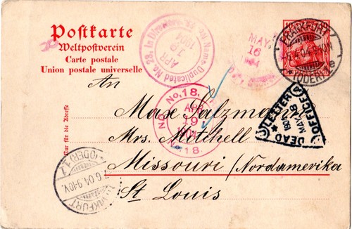 1904 ganzsache v - 10,